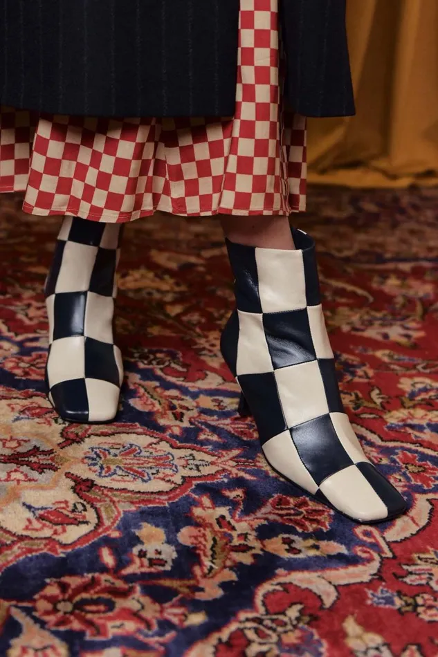 Women Shoes and Boots RIXO Madrid Navy Cream Checkerboard Women Shoes and Boots RIXO Madrid Navy Cream Checkerboard