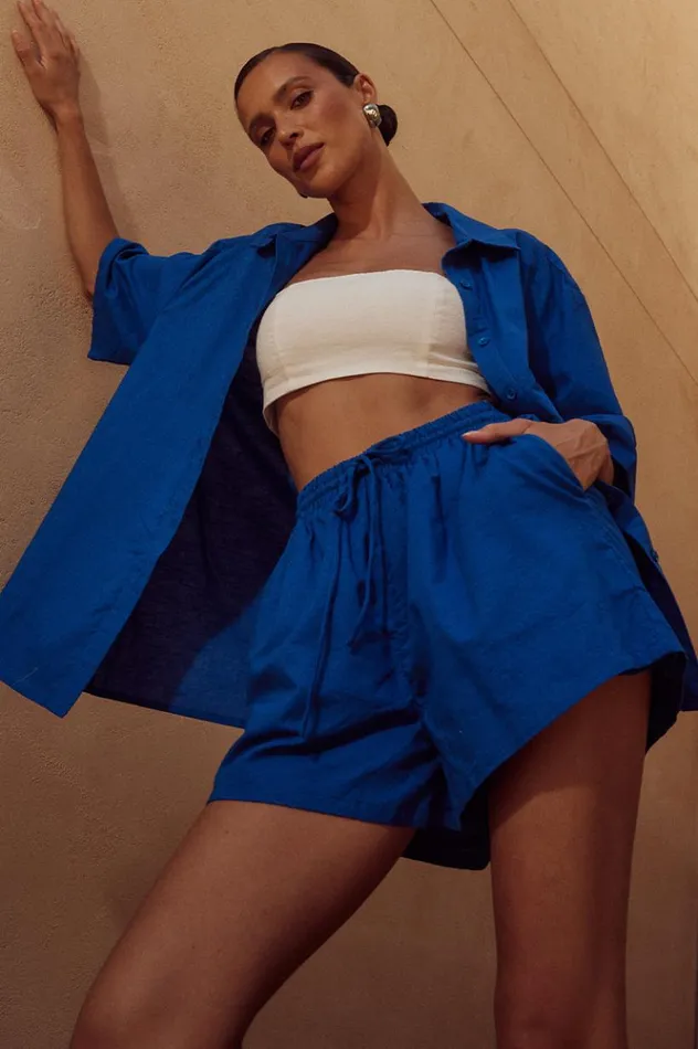 Women Shorts Runaway The Label IRENA SHORT Cobalt