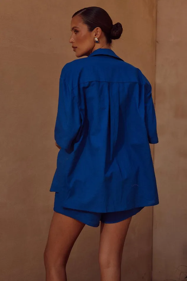Women Shorts Runaway The Label IRENA SHORT Cobalt