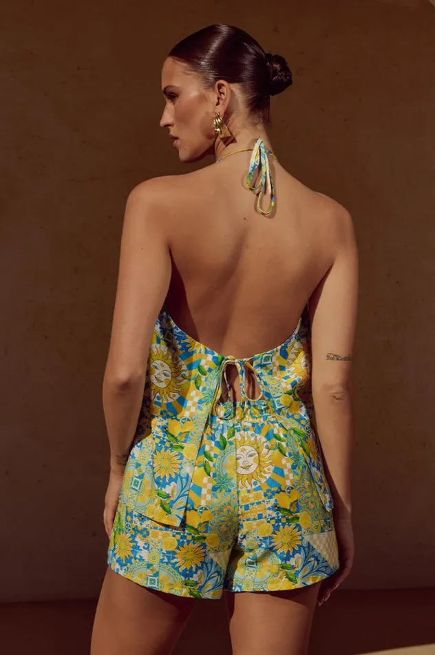 Women Shorts Runaway The Label NIKKO SHORT Anacapri Lemon