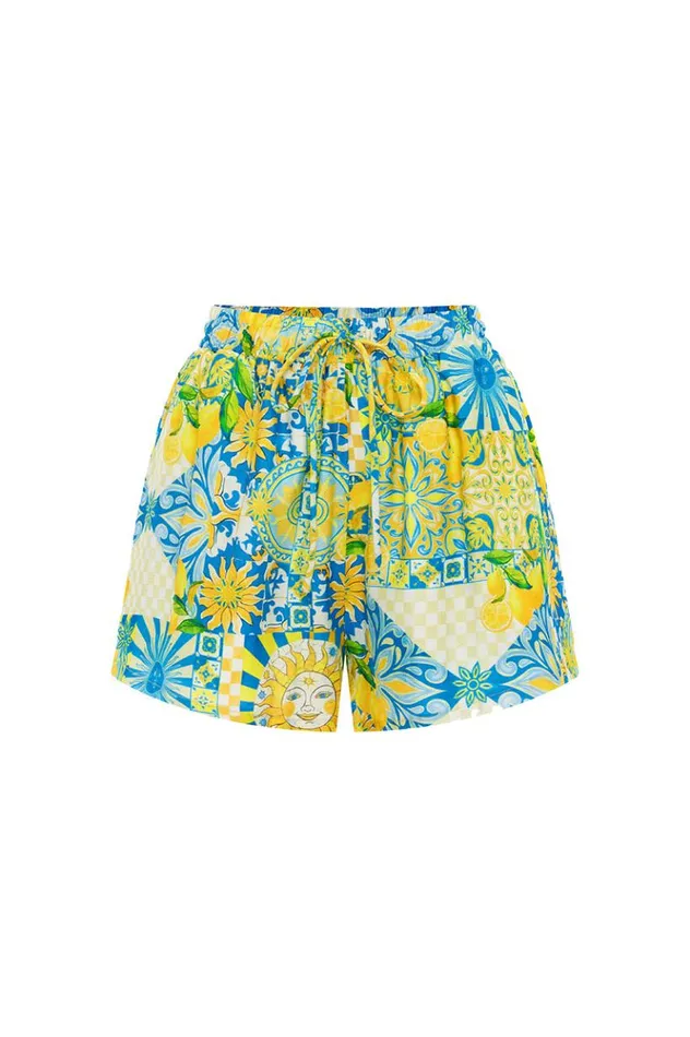 Women Shorts Runaway The Label NIKKO SHORT Anacapri Lemon
