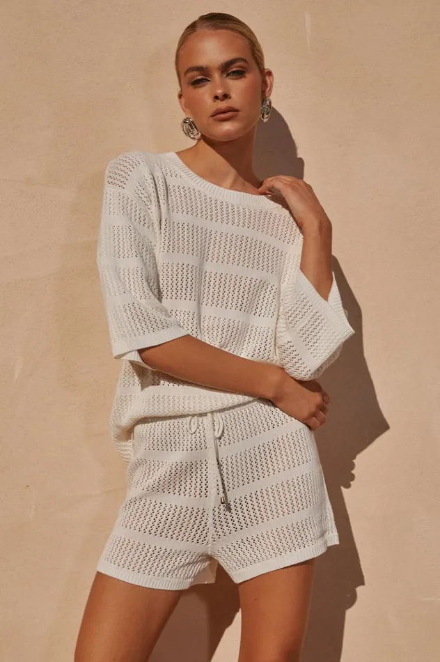 Women Shorts Runaway The Label SAMIA SHORT White