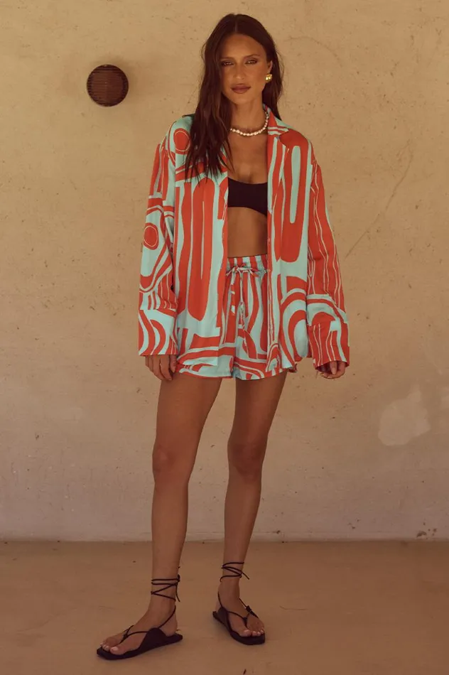 Women Shorts Runaway The Label SOLA SHORT Alba Print