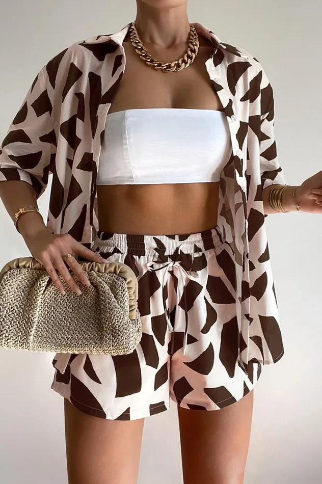Women Shorts Runaway The Label ZANZI SHORT Lazure Chocolate