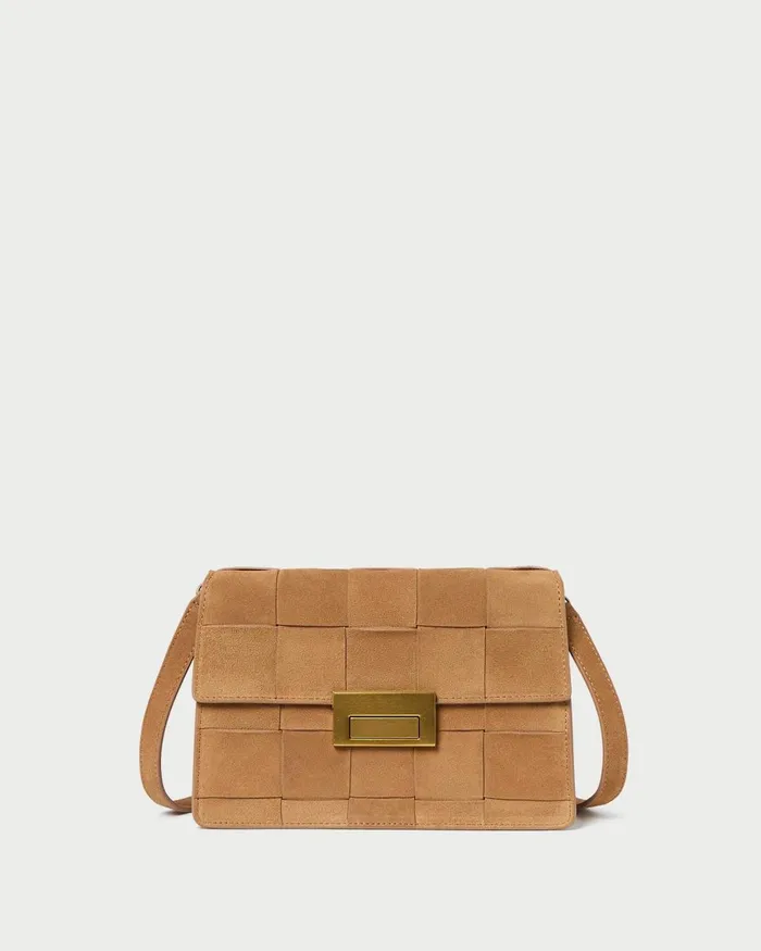 Women Shoulder Bags Loeffler Randall Delphine Toffee Woven Suede Shoulder Bag I Crossbodies I Handbags Women Shoulder Bags Loeffler Randall Delphine Toffee Woven Suede Shoulder Bag I Crossbodies I Handbags