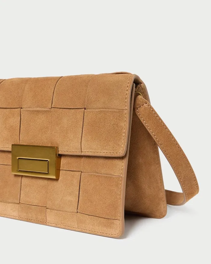 Women Shoulder Bags Loeffler Randall Delphine Toffee Woven Suede Shoulder Bag I Crossbodies I Handbags Women Shoulder Bags Loeffler Randall Delphine Toffee Woven Suede Shoulder Bag I Crossbodies I Handbags