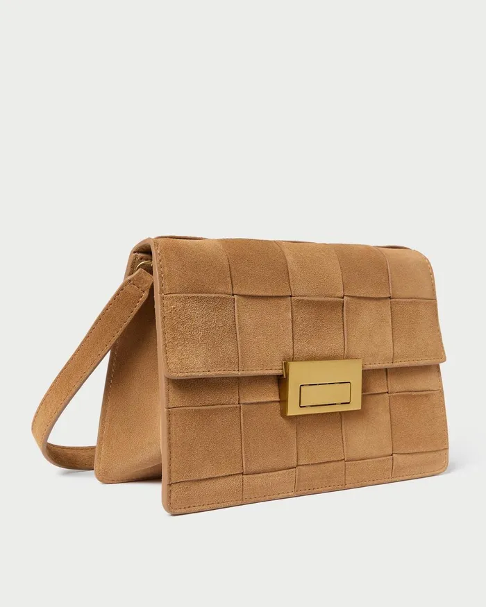 Women Shoulder Bags Loeffler Randall Delphine Toffee Woven Suede Shoulder Bag I Crossbodies I Handbags Women Shoulder Bags Loeffler Randall Delphine Toffee Woven Suede Shoulder Bag I Crossbodies I Handbags