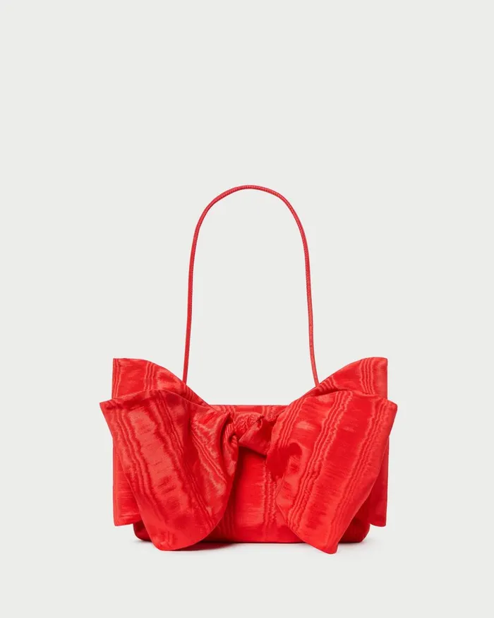 Women Shoulder Bags Loeffler Randall Valerie Red Moir Bow Clutch