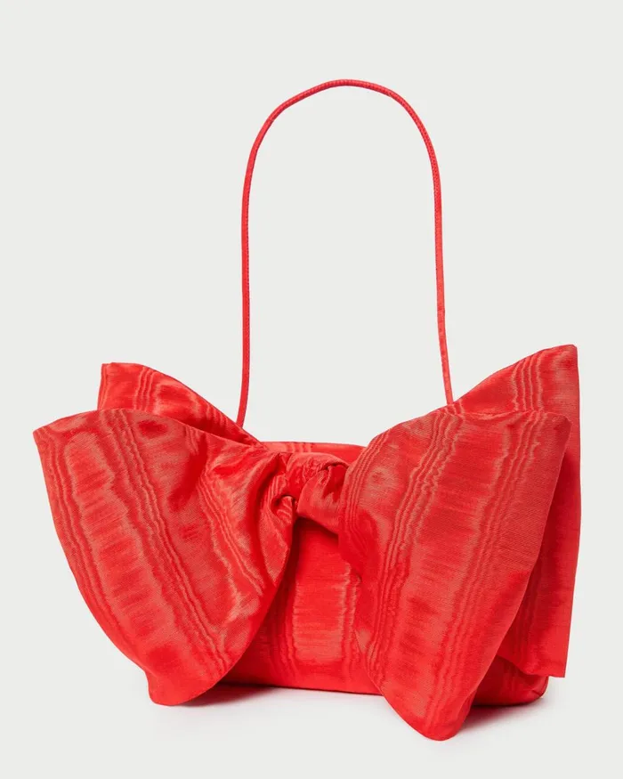 Women Shoulder Bags Loeffler Randall Valerie Red Moir Bow Clutch Women Shoulder Bags Loeffler Randall Valerie Red Moir Bow Clutch
