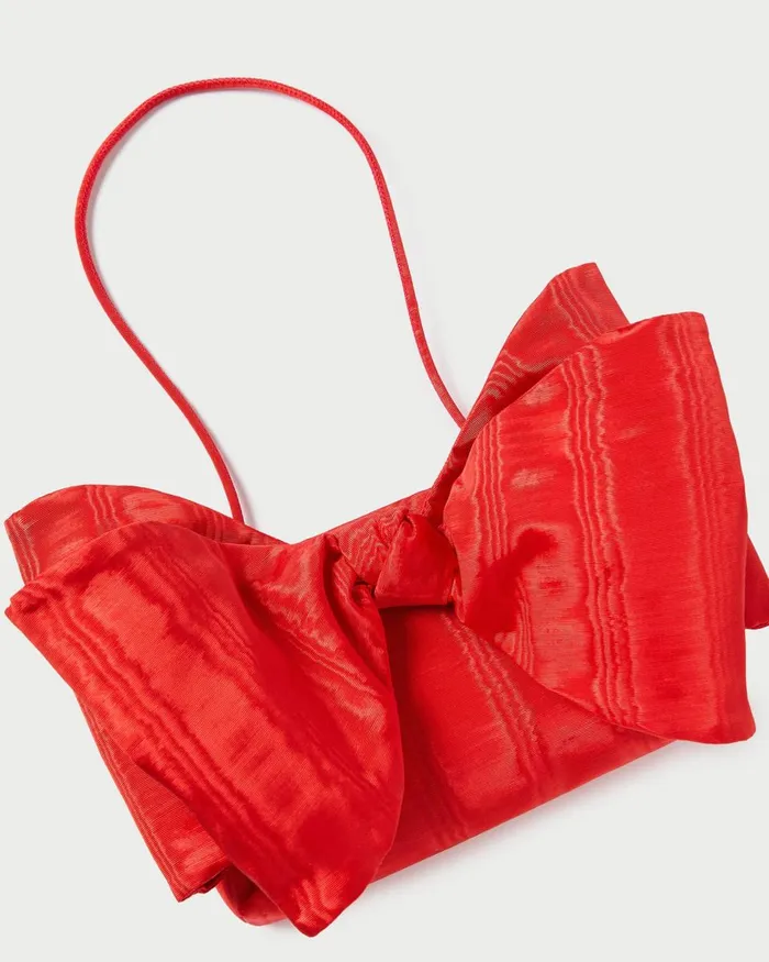 Women Shoulder Bags Loeffler Randall Valerie Red Moir Bow Clutch Women Shoulder Bags Loeffler Randall Valerie Red Moir Bow Clutch
