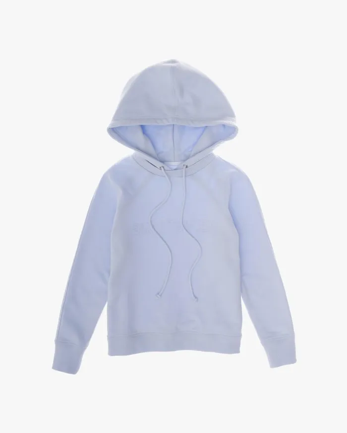 Women Shrunken Hoodie Cyber Blue Helmut Lang TShirts and Sweatshirts