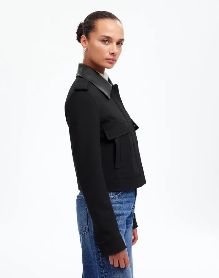 Women Shrunken Utility Jacket True Black Madewell Coats Jackets
