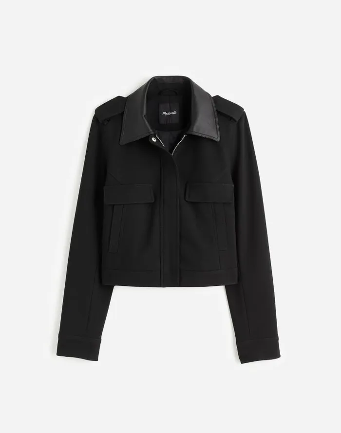 Women Shrunken Utility Jacket True Black Madewell Coats Jackets