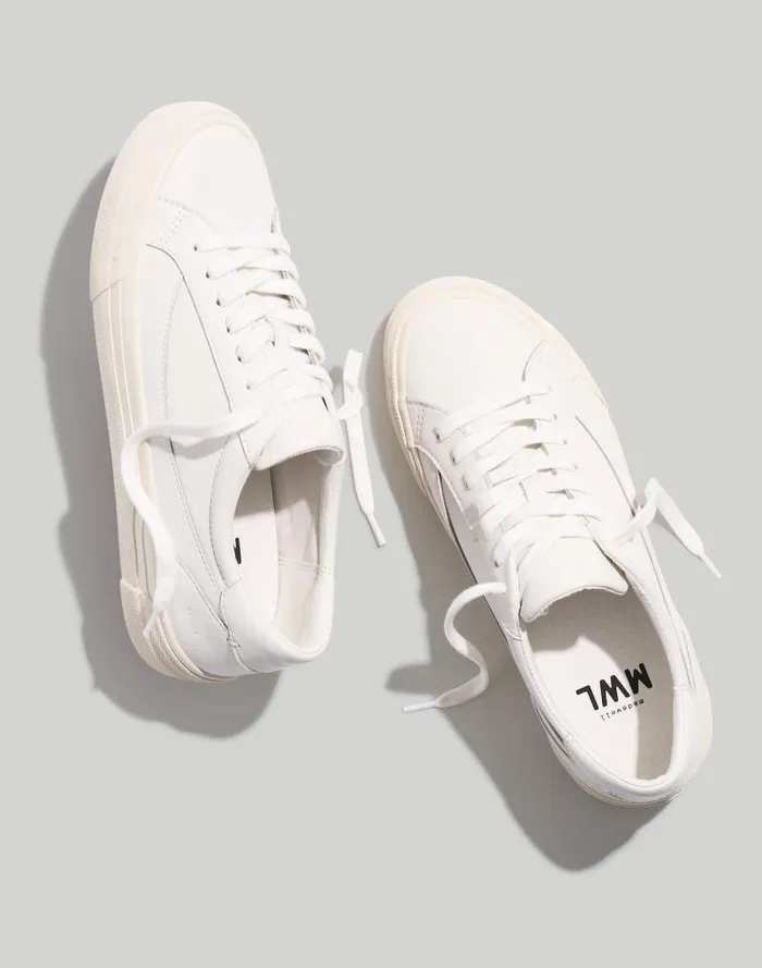 Women Sidewalk LowTop Sneakers Pale Parchment Madewell Sneakers