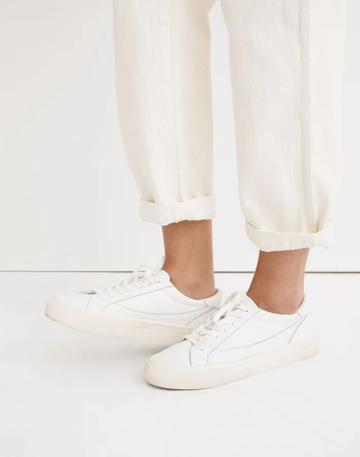 Women Sidewalk LowTop Sneakers Pale Parchment Madewell Sneakers