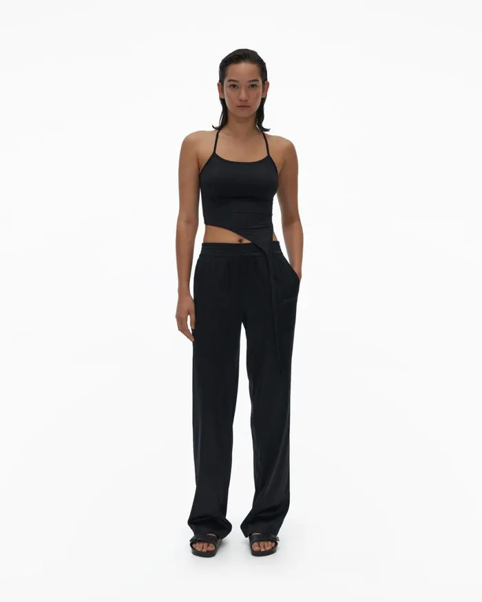 Women Silk Pant Black Helmut Lang Pants