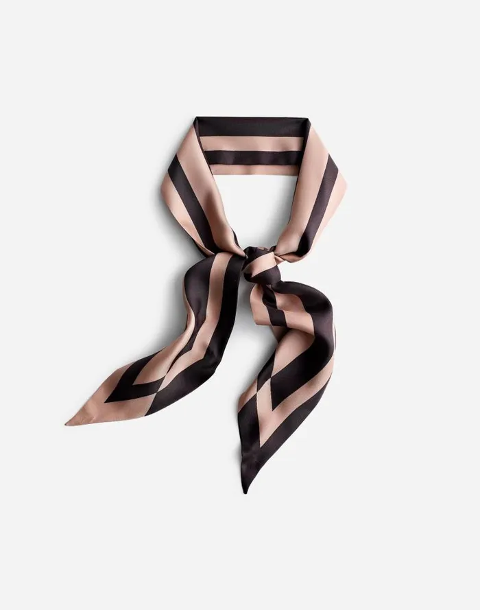Women Silk Twill Tie Soft Fawn Madewell Scarves