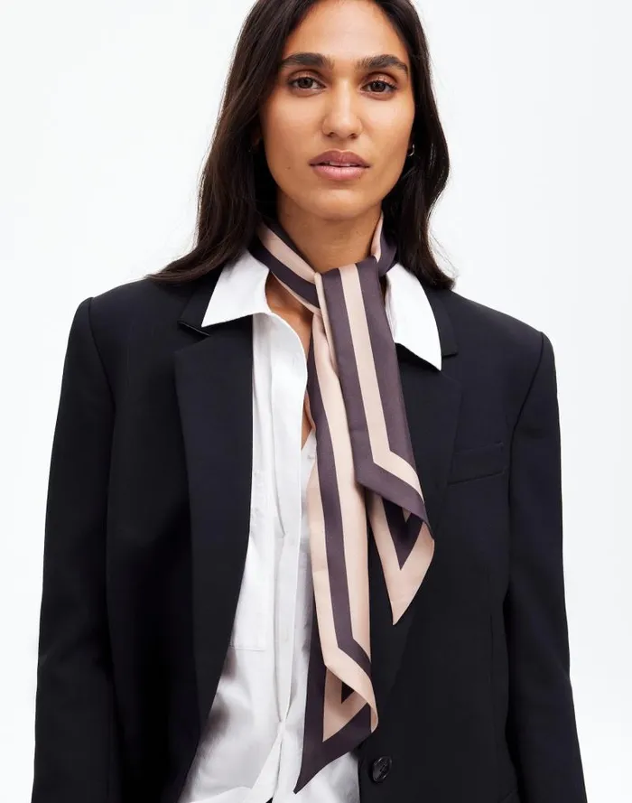 Women Silk Twill Tie Soft Fawn Madewell Scarves
