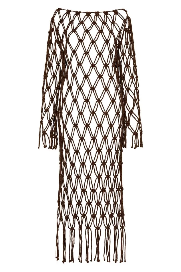 Women Sintra Macrame Dress Chocolate 8211 Final Sale Faithfull The Brand Dresses