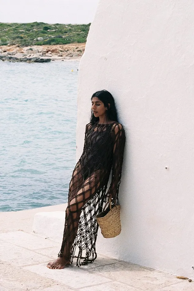 Women Sintra Macrame Dress Chocolate 8211 Final Sale Faithfull The Brand Dresses