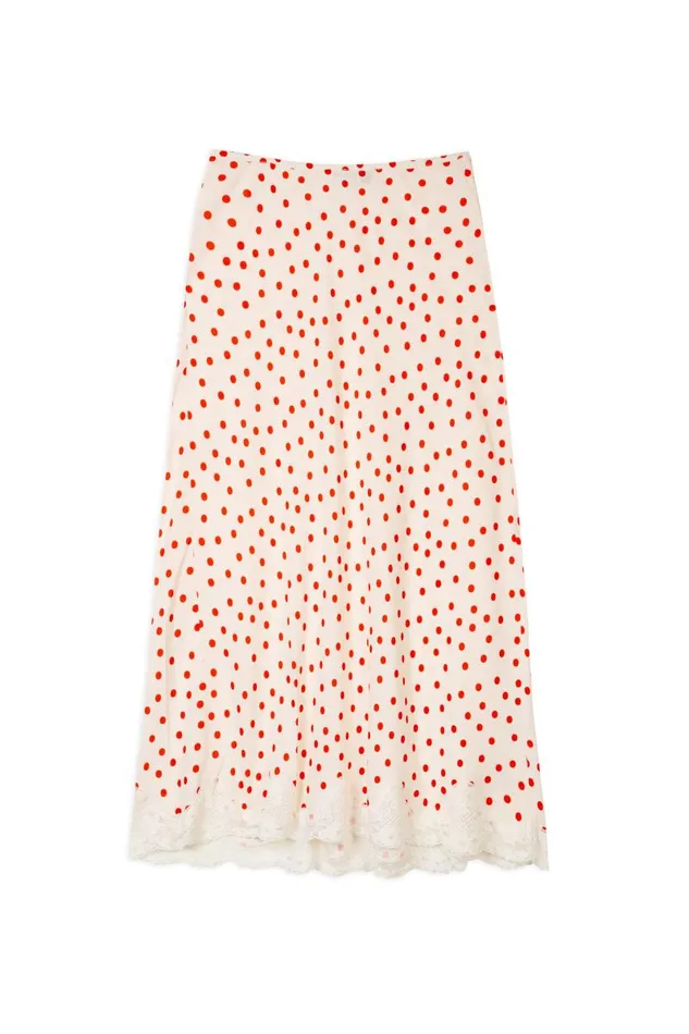 Women Skirts RIXO Crystal Red Flamenco Spot Women Skirts RIXO Crystal Red Flamenco Spot