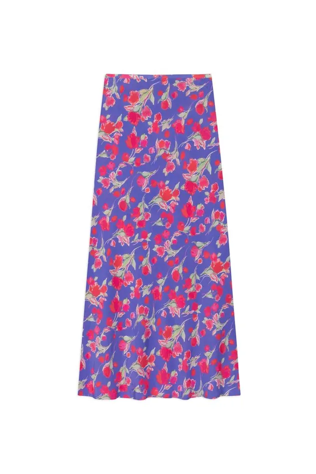 Women Skirts RIXO Kelly Fontainhas Floral Iris