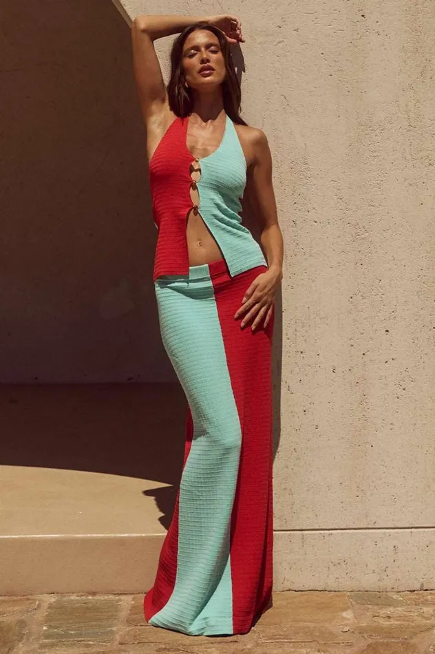 Women Skirts Runaway The Label ELITA MAXI SKIRT Jaffablue
