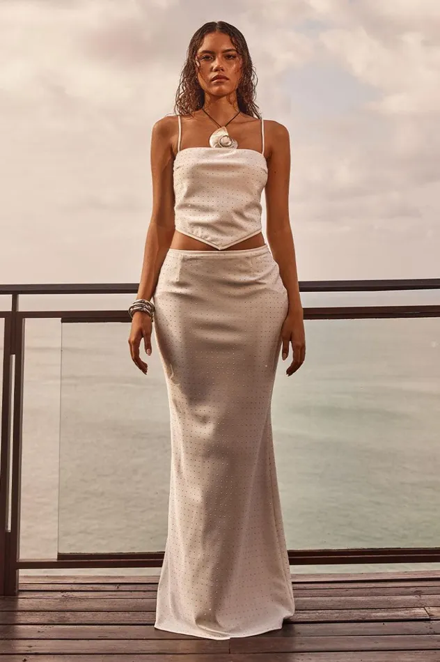 Women Skirts Runaway The Label KALINA MAXI SKIRT White