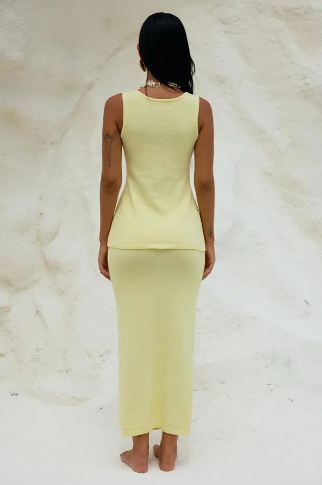 Women Skirts Runaway The Label NADINA MIDI SKIRT Lemon