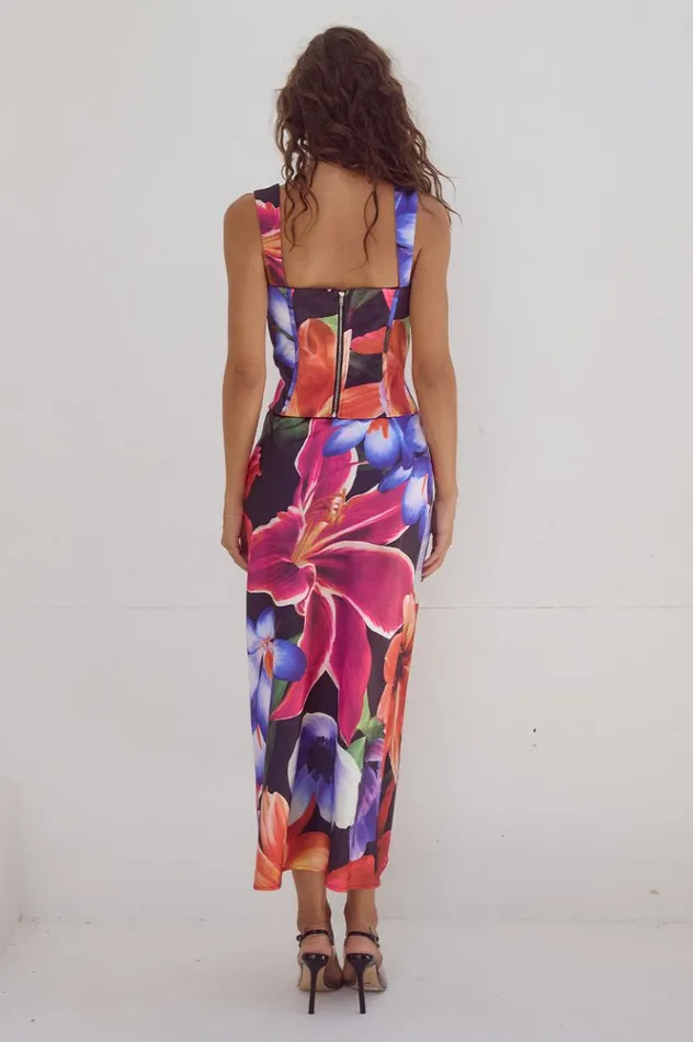 Women Skirts Runaway The Label OURA MIDI SKIRT Maeve Print