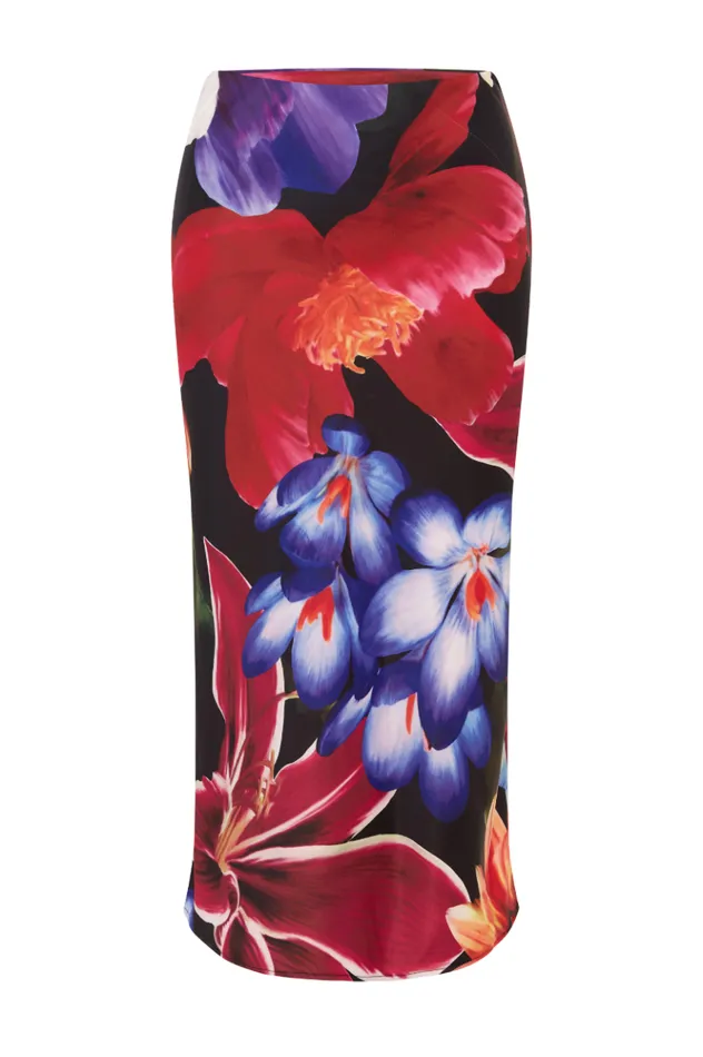 Women Skirts Runaway The Label OURA MIDI SKIRT Maeve Print