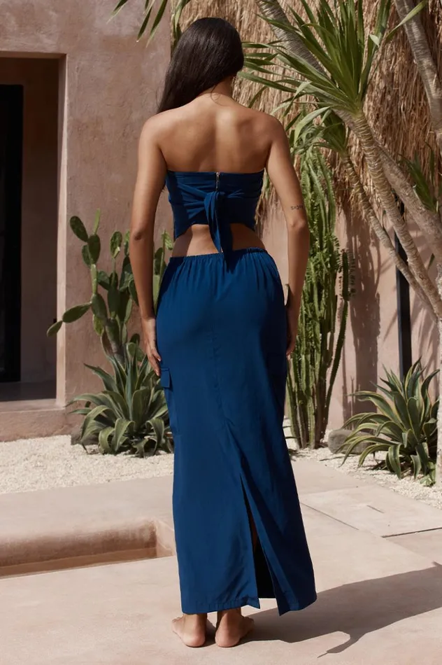 Women Skirts Runaway The Label PICILO LONG MIDI SKIRT Navy