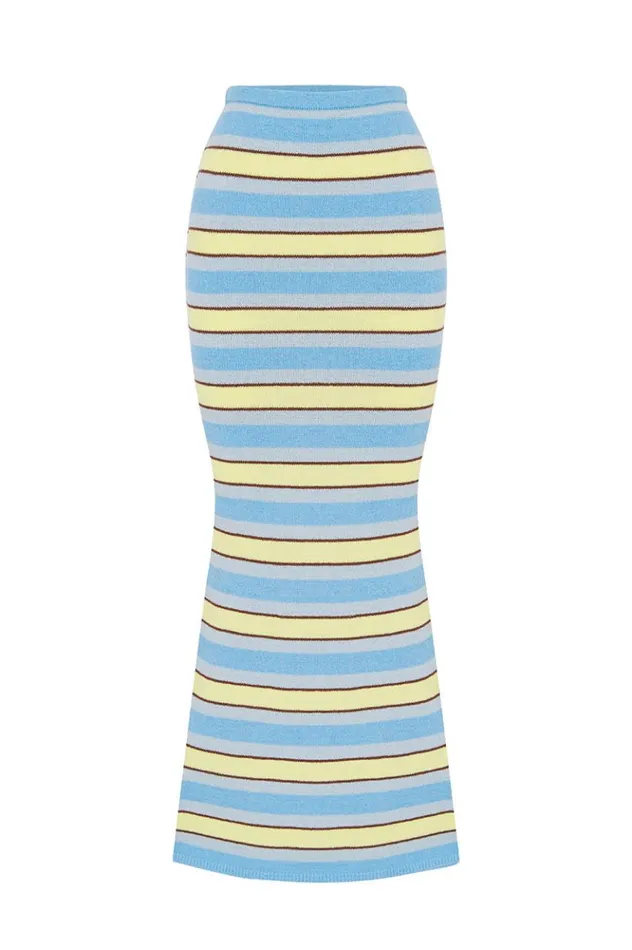 Women Skirts Runaway The Label SYBIL MAXI SKIRT Blue Multi