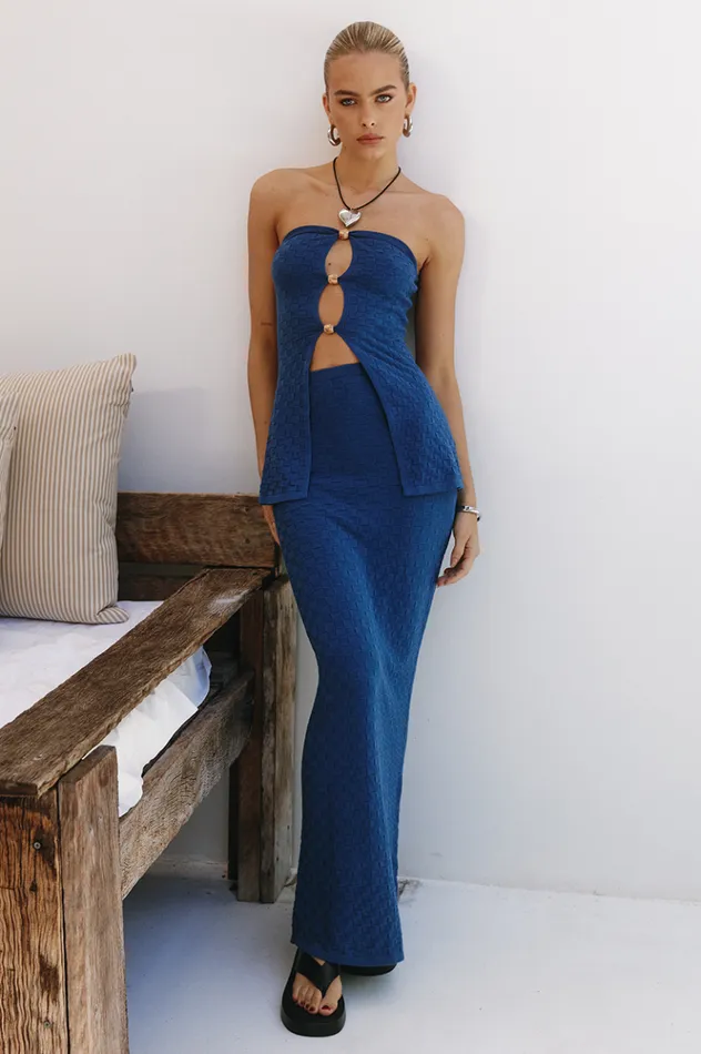 Women Skirts Runaway The Label TAYA MAXI SKIRT Navy