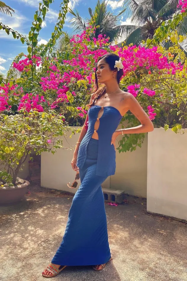 Women Skirts Runaway The Label TAYA MAXI SKIRT Navy
