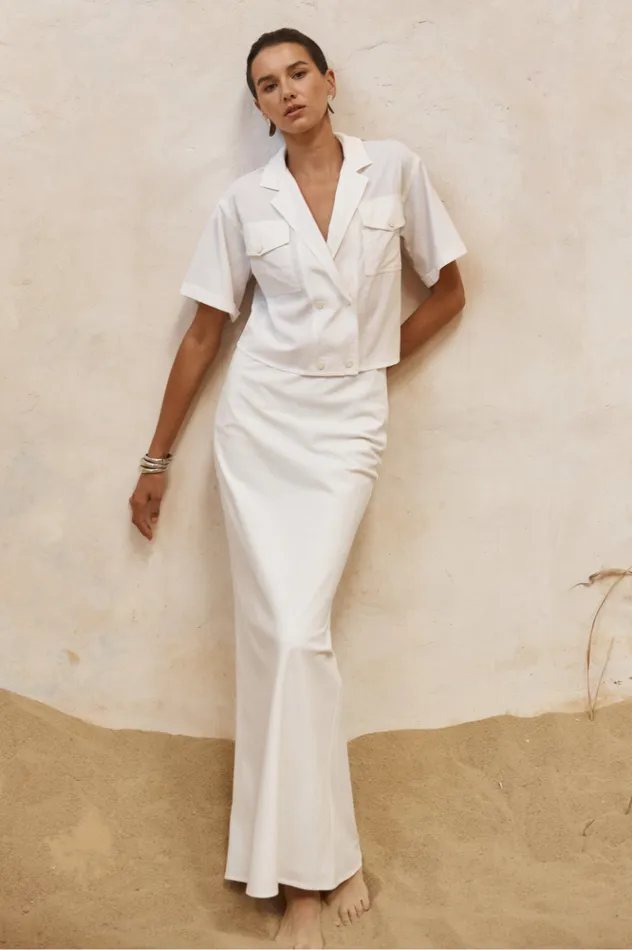 Women Skirts Runaway The Label VERONA MAXI SKIRT White