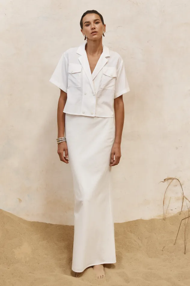 Women Skirts Runaway The Label VERONA MAXI SKIRT White
