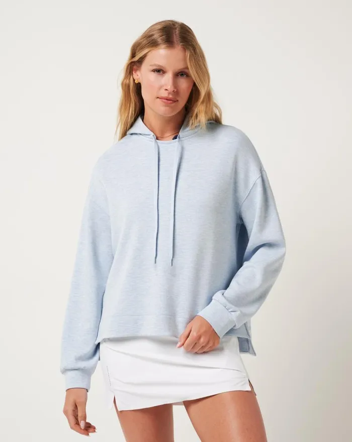 Women SKYLOFT SOFT HOOD Heather Kentucky Blue TravisMathew Hoodies and Pullovers Women SKYLOFT SOFT HOOD Heather Kentucky Blue TravisMathew Hoodies and Pullovers