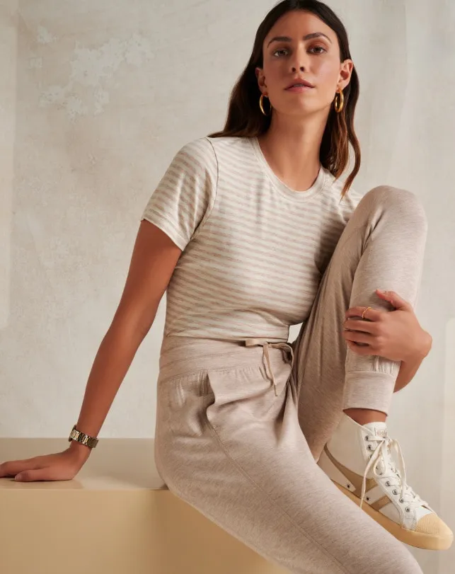Women SKYLOFT SOFT JOGGER Heather Oxford Tan TravisMathew Pants