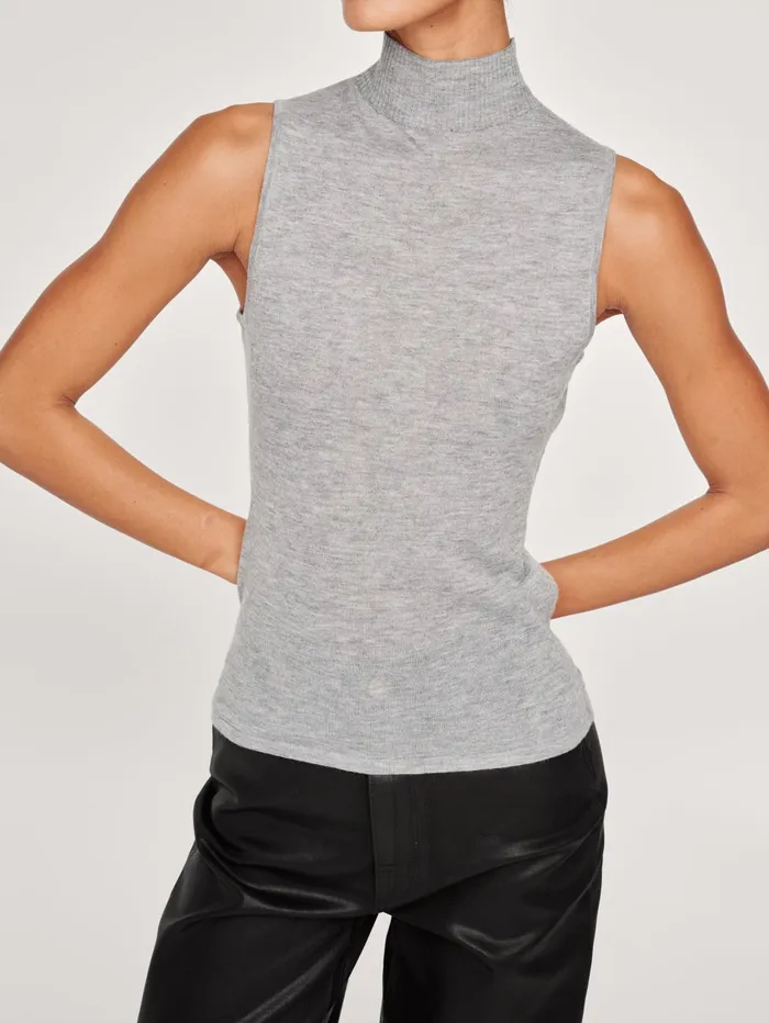 Women Sleeveless Turtleneck DL1961 Sweaters Knits