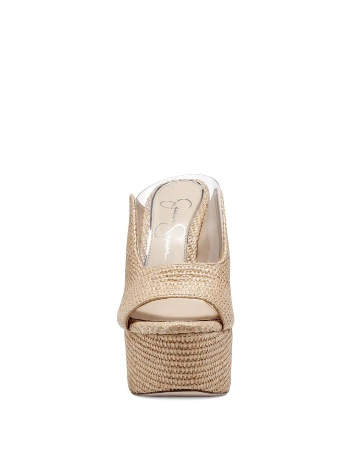 Women Slides and Mules Jessica Simpson Annalyn Platform Slide In Natural Natural