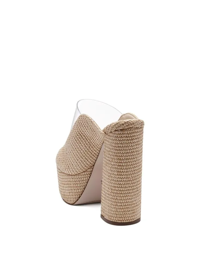 Women Slides and Mules Jessica Simpson Annalyn Platform Slide In Natural Natural