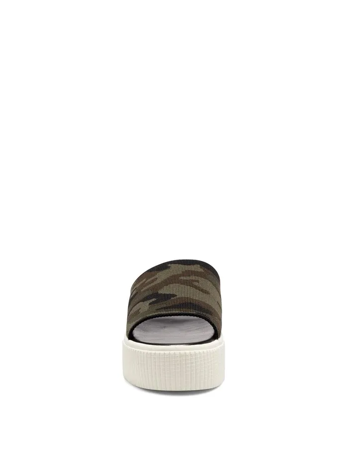 Women Slides and Mules Jessica Simpson Ezira Platform Flat In Camo Camo Green