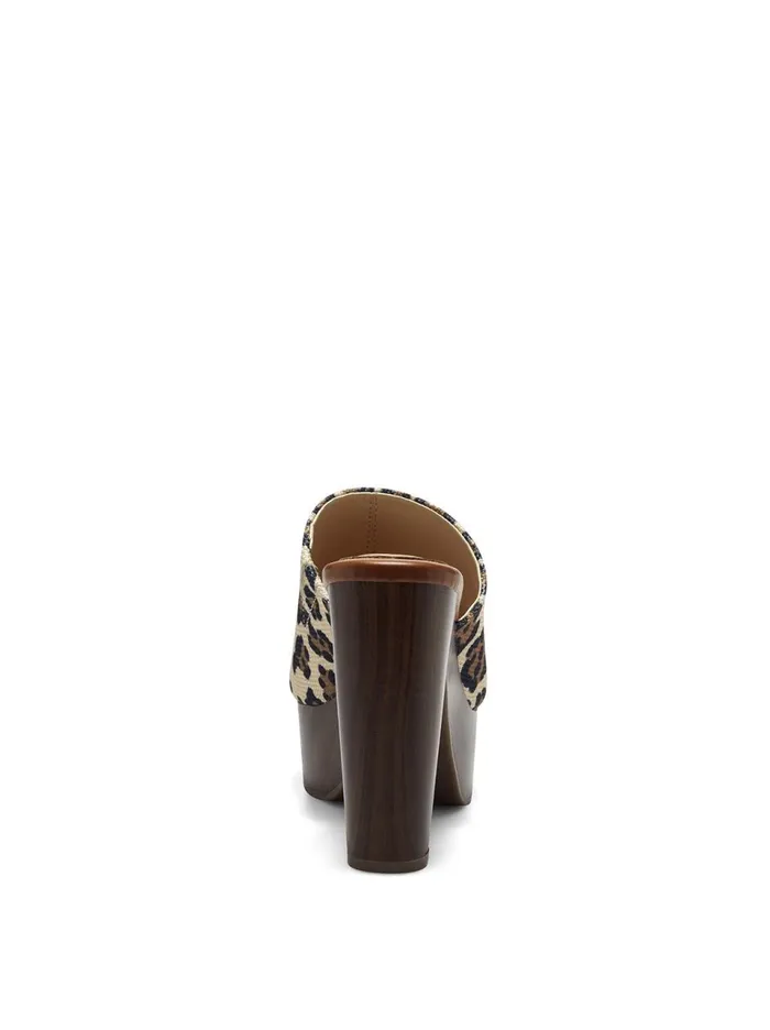 Women Slides and Mules Jessica Simpson Shelbie Platform Slide In Leopard Natural Textured Leopard