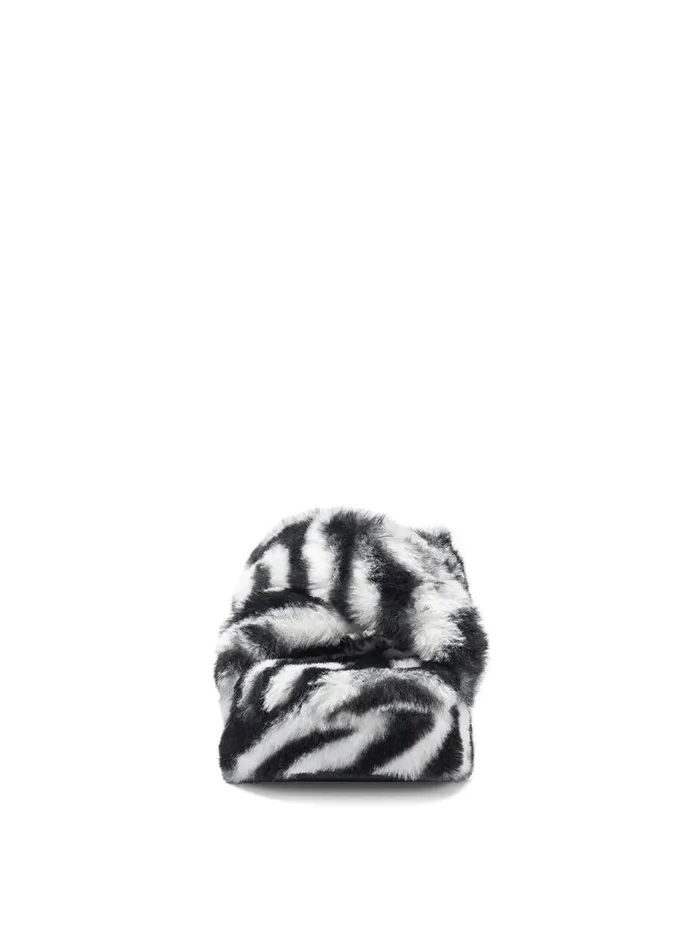 Women Slides and Mules Jessica Simpson Talulla Platform Slide In Zebra Fuzzy Black And White Zebra