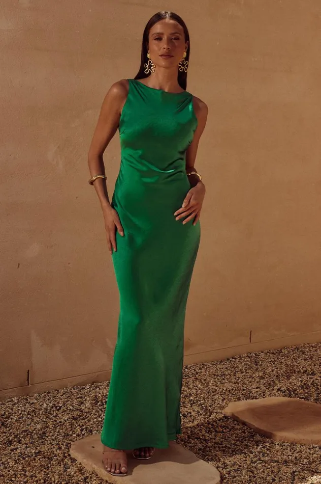 Women Slip Dresses Runaway The Label SAMSARA DRESS Emerald