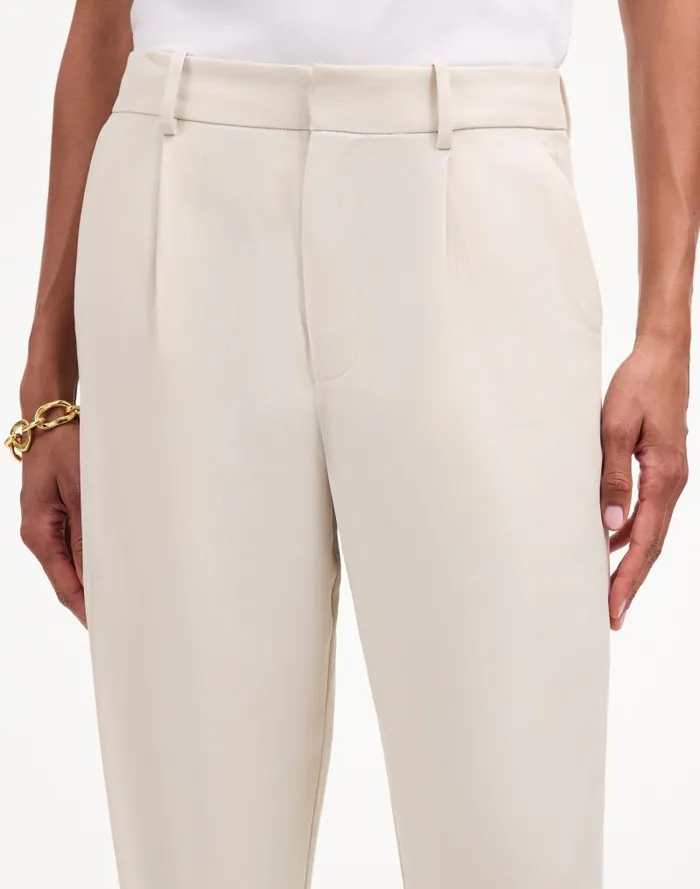 Women Slouchy Straight Pants In Drapey Twill Muted Stone Madewell Pants
