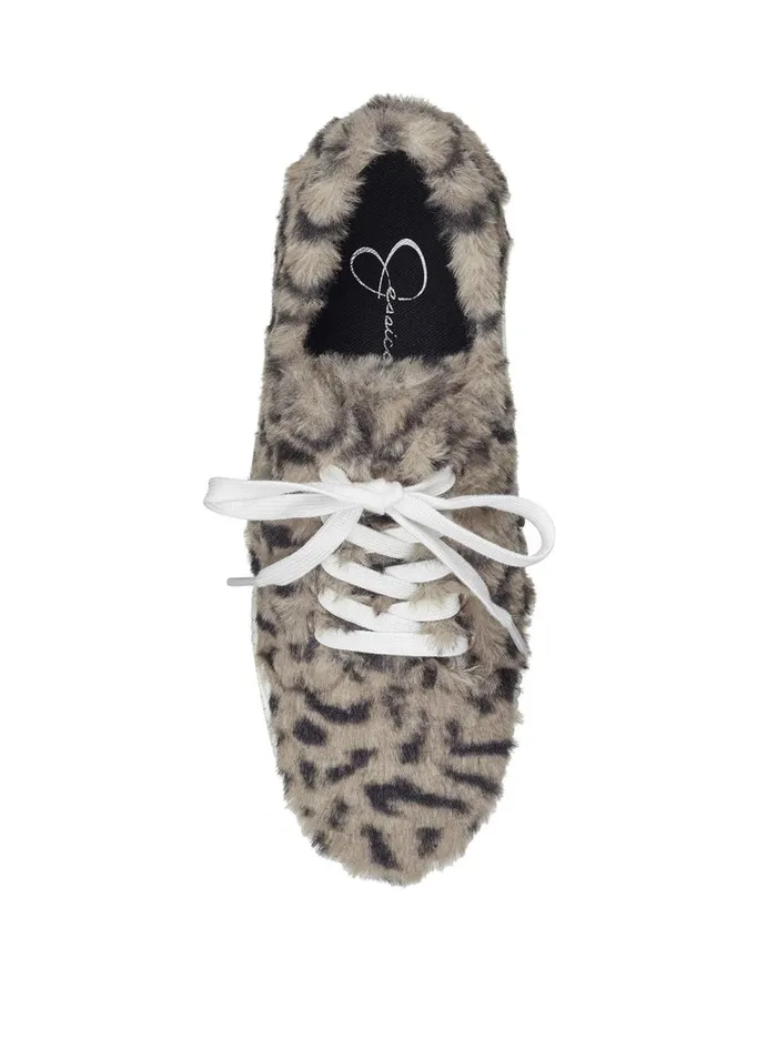 Women Sneakers Jessica Simpson Edda Sneaker In Natural Leopard Fuzzy Natural Leopard