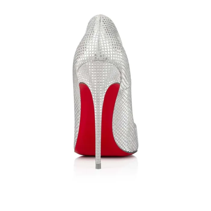 Women So Kate 120 Mm Pumps 8211 Glittered Cotton 8211 Silver Silver Christian Louboutin Pumps