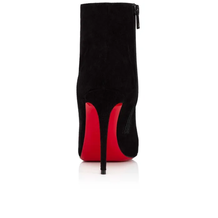 Women So Kate Booty 100 Mm Low Boots 8211 Veau Velours 8211 Black Black Christian Louboutin Ankle Boots